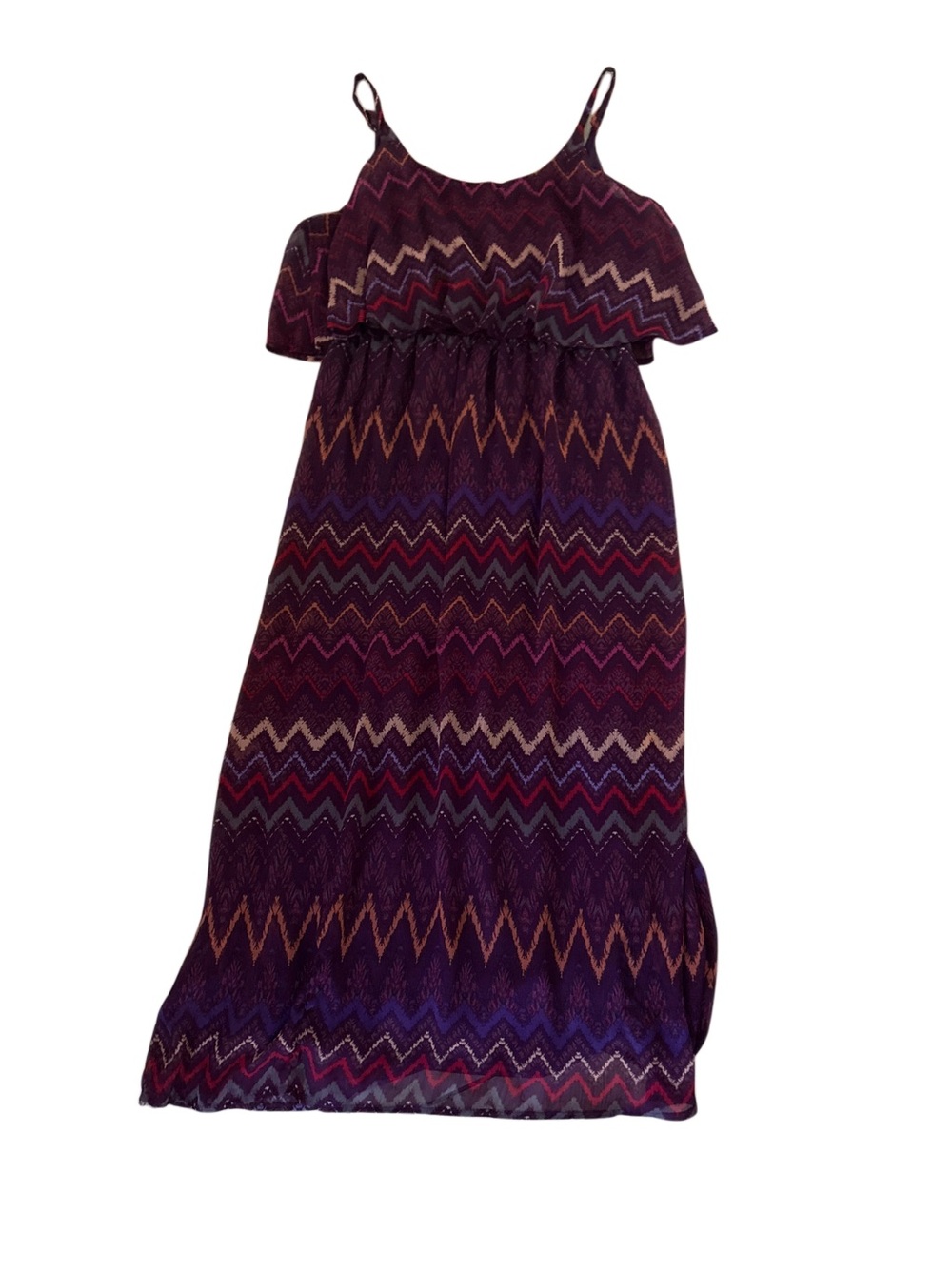 Faded Glory Purple Multicolor Zigzag Dress Bodice
